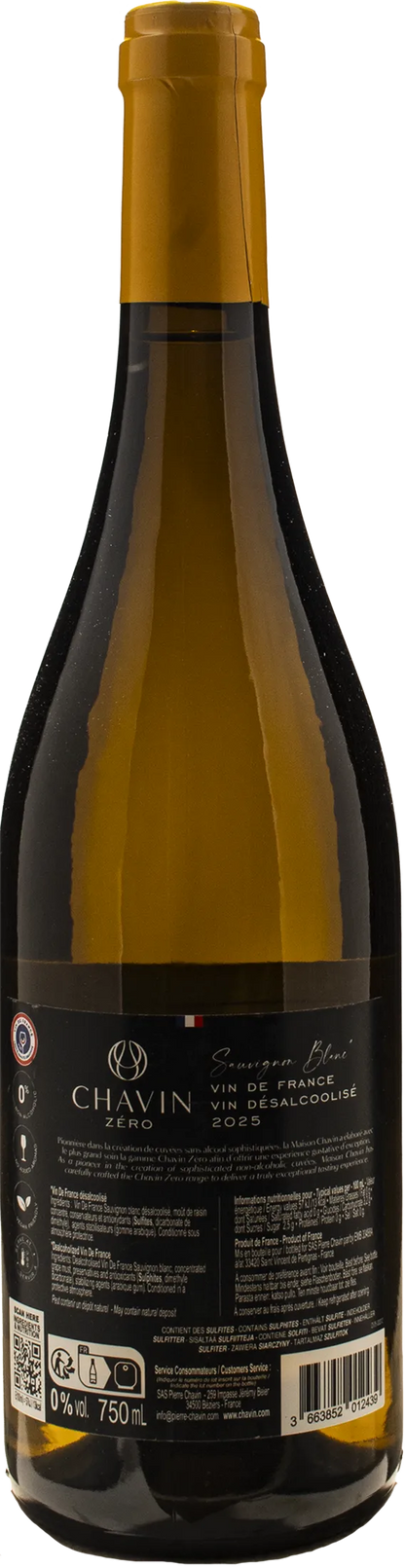 Chavin Sauvignon Blanc Zero Alcol 2025