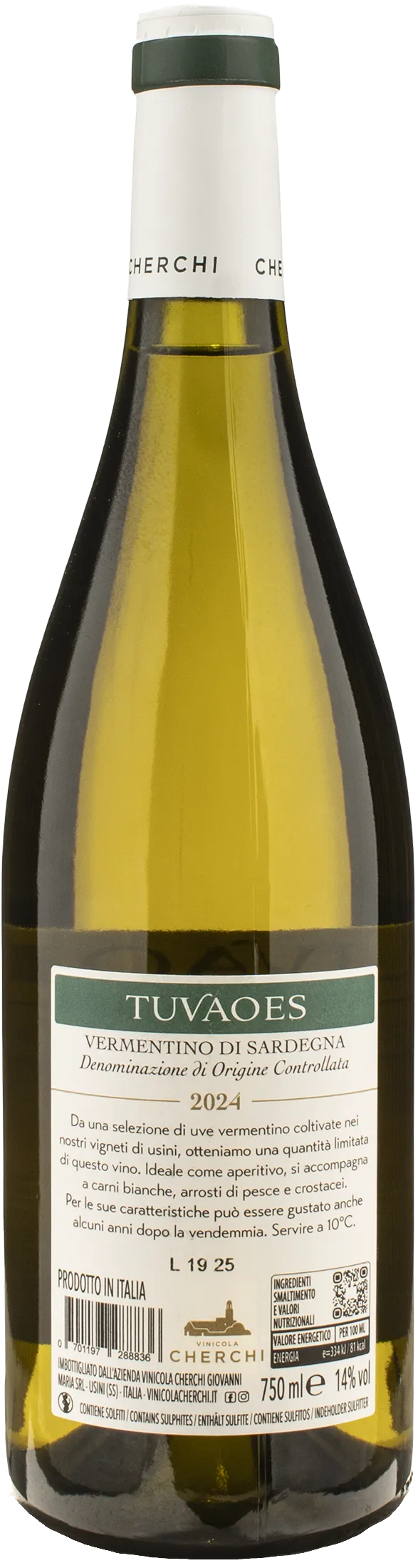 Cherchi Tuvaoes Vermentino di Sardegna 2024