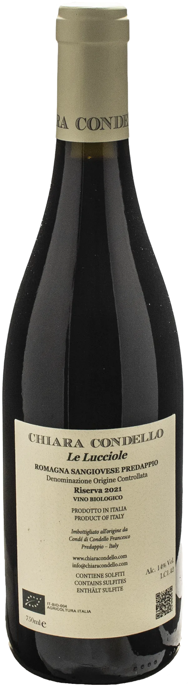 Chiara Condello Predappio Sangiovese Riserva Le Lucciole 2021