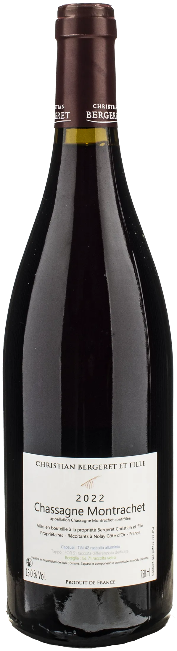 Christian Bergeret Chassagne Montrachet Rouge 2022