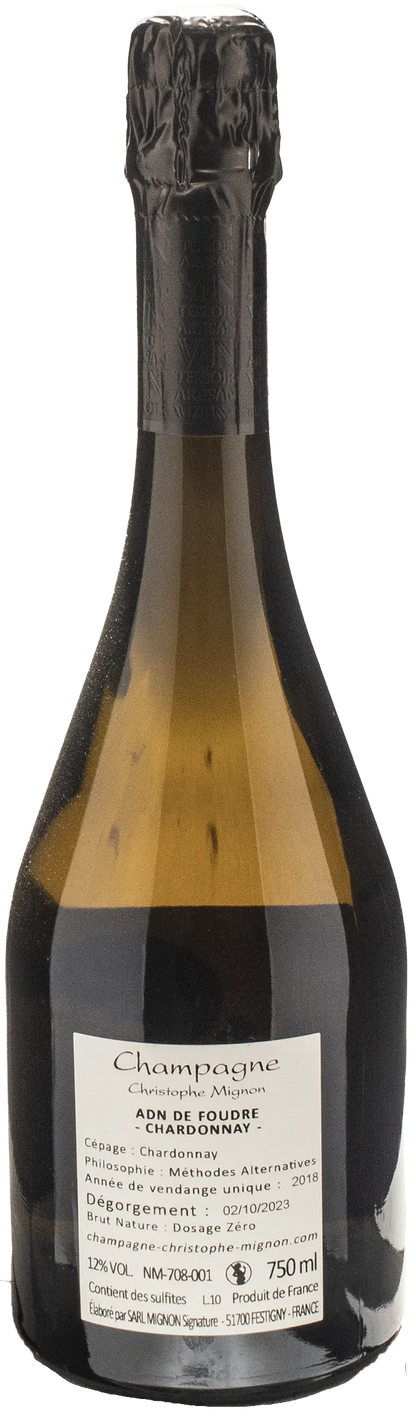 Christophe Mignon Champagne Adn de Foudre Chardonnay