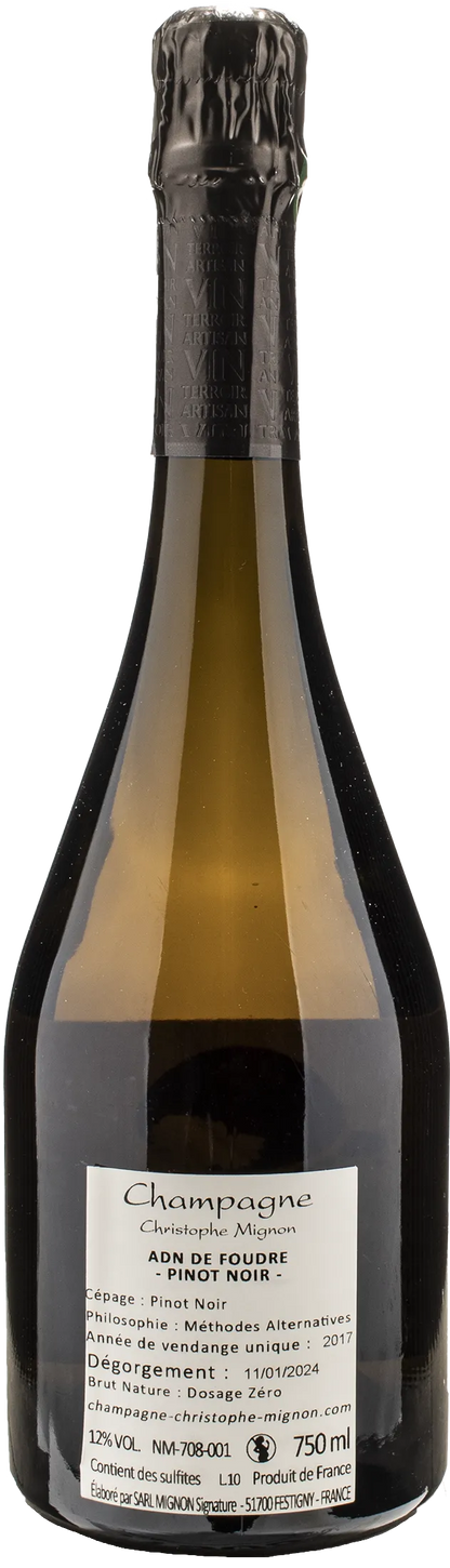 Christophe Mignon Champagne Adn de Foudre Pinot Noir Brut Nature