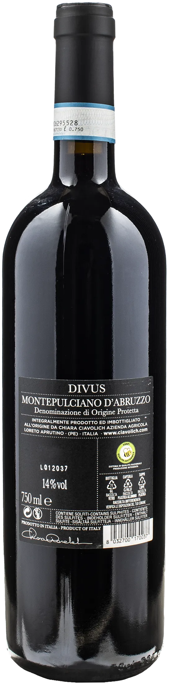Ciavolich Montepulciano d'Abruzzo Divus 2020
