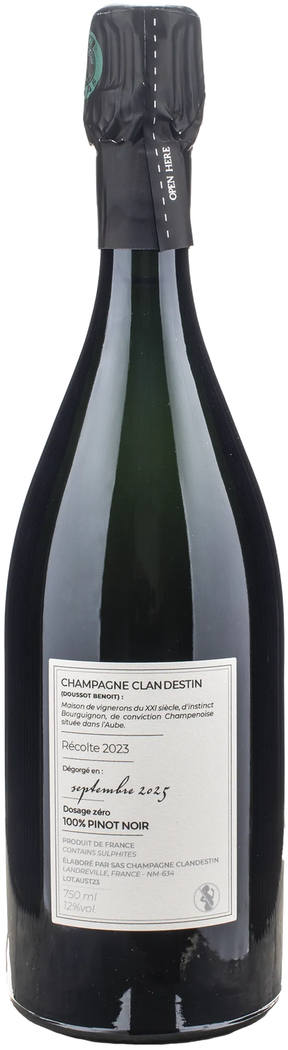 Clandestin Champagne Austral Brut Nature 2023