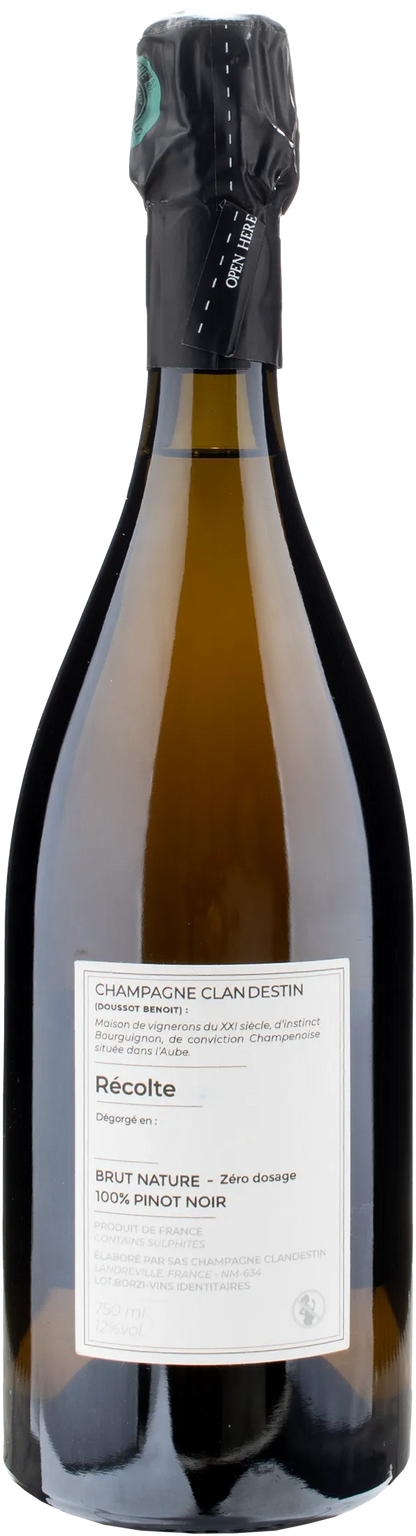 Clandestin Champagne Borèal Brut Nature 2021