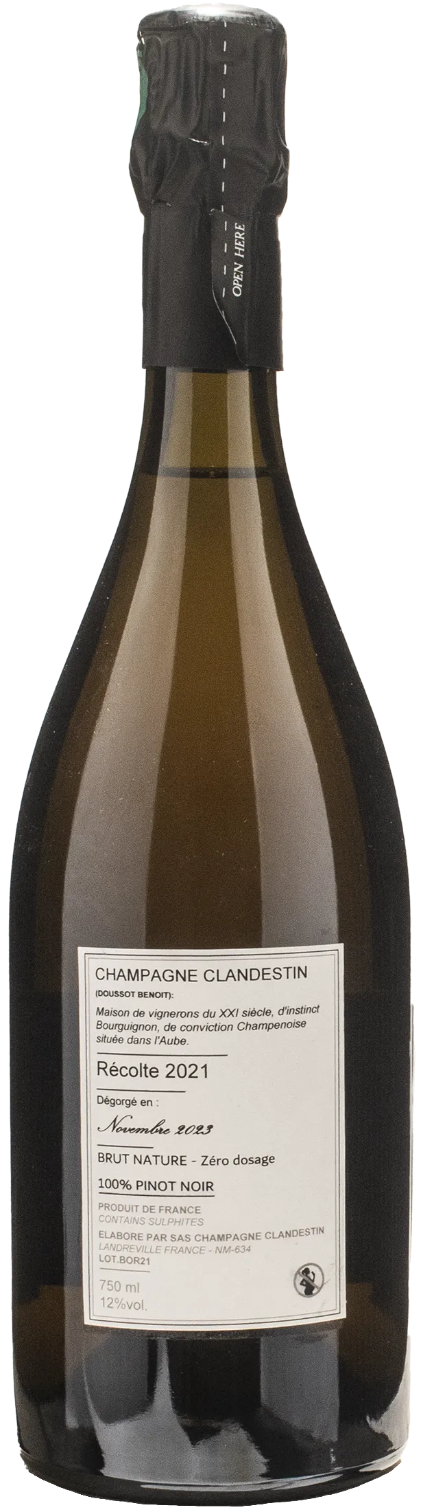 Clandestin Champagne Boreal Brut Nature 2021