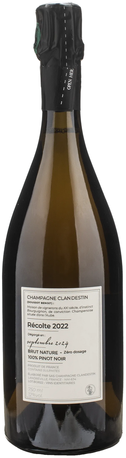 Clandestin Champagne Borèal Brut Nature 2022