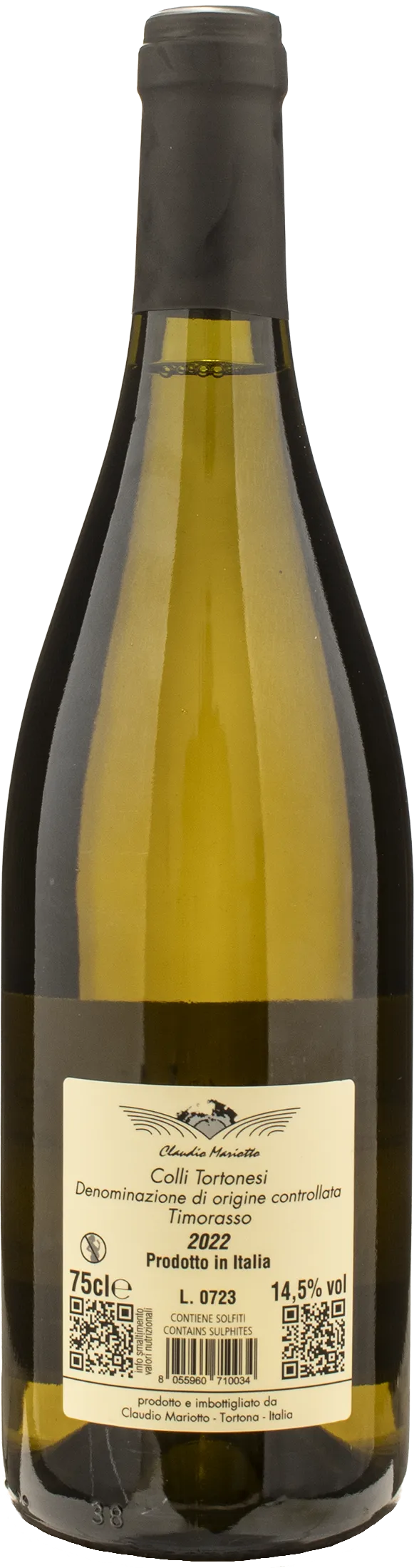 Claudio Mariotto Colli Tortonesi Timorasso Cavallina 2022