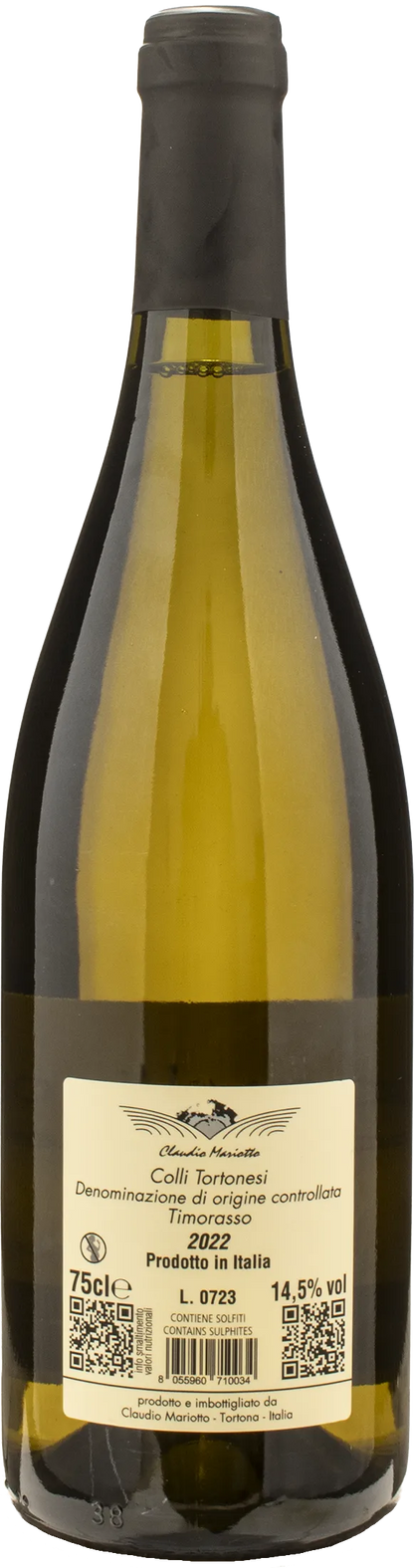 Claudio Mariotto Colli Tortonesi Timorasso Cavallina 2022