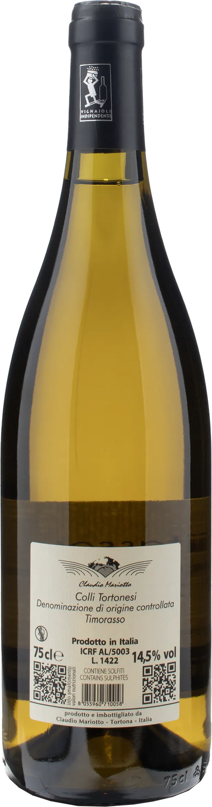 Claudio Mariotto Colli Tortonesi Timorasso Pitasso 2021