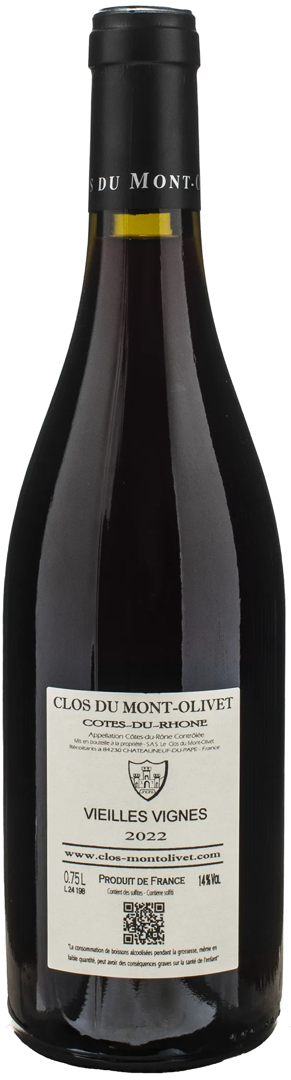 Clos du Mont Olivet Cotes Du Rhone Rouge Vieilles Vignes 2022