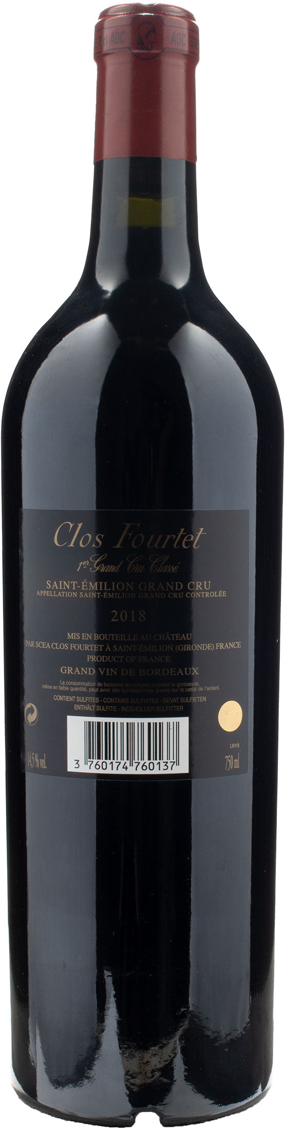 Clos Fourtet Saint Emilion 1er Grand Cru 2018