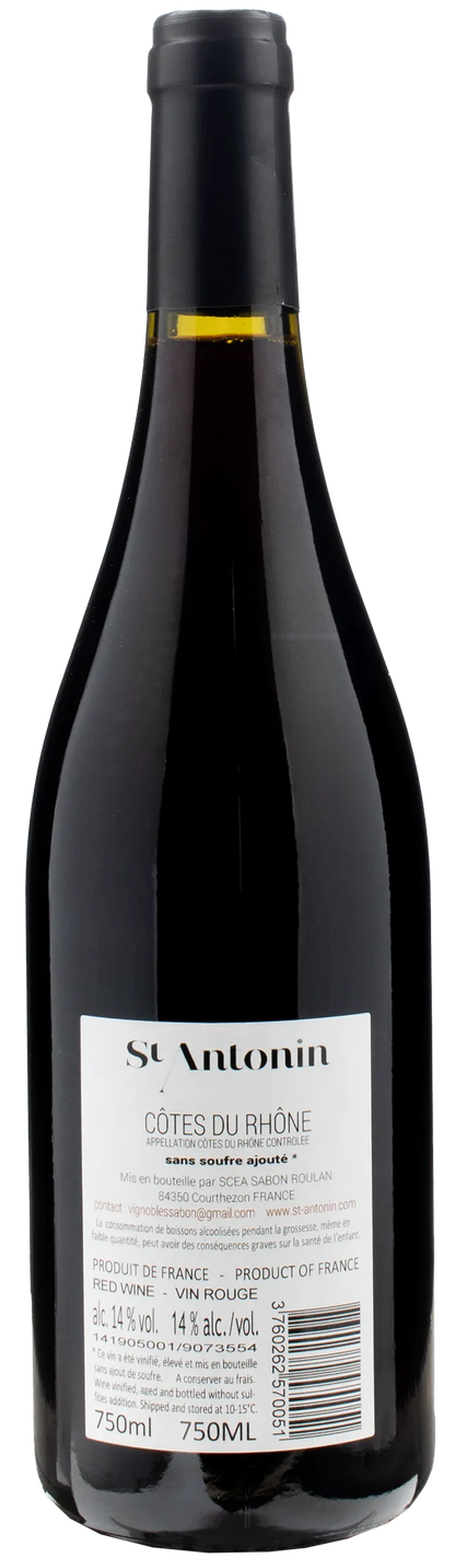 Clos St Antonin Cotes du Rhone Sans Sulfites Ajoutés 2022