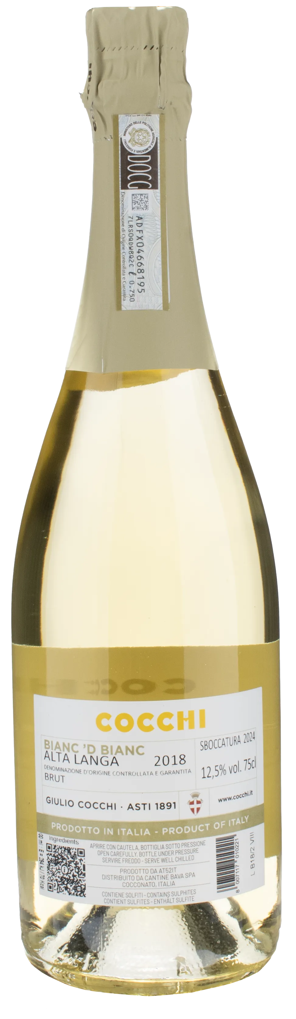 Cocchi Alta Langa Bianc ’D Bianc Brut 2018
