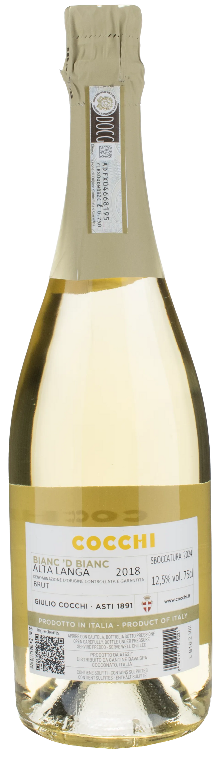 Cocchi Alta Langa Bianc ’D Bianc Brut 2018