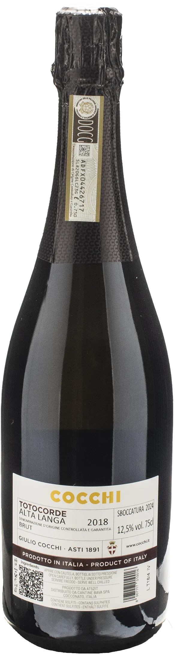 Cocchi Alta Langa Totocorde Brut Millesimato 2018