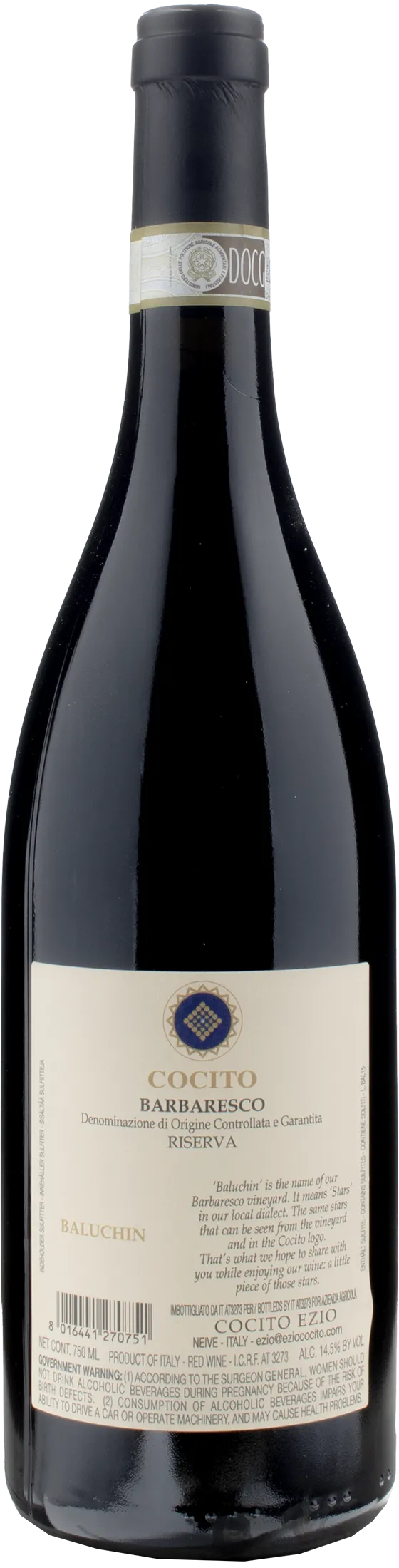 Cocito Barbaresco Baluchin Riserva 2015