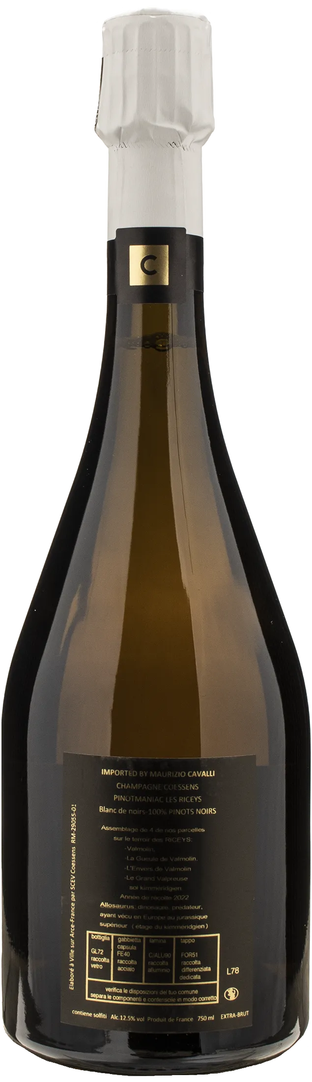 Coessens Champagne Blanc de Noirs Pinotmaniac Les Riceys