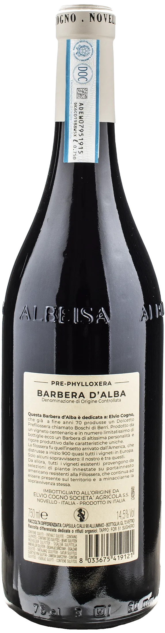 Cogno Barbera d'Alba Pre Phylloxera 2022