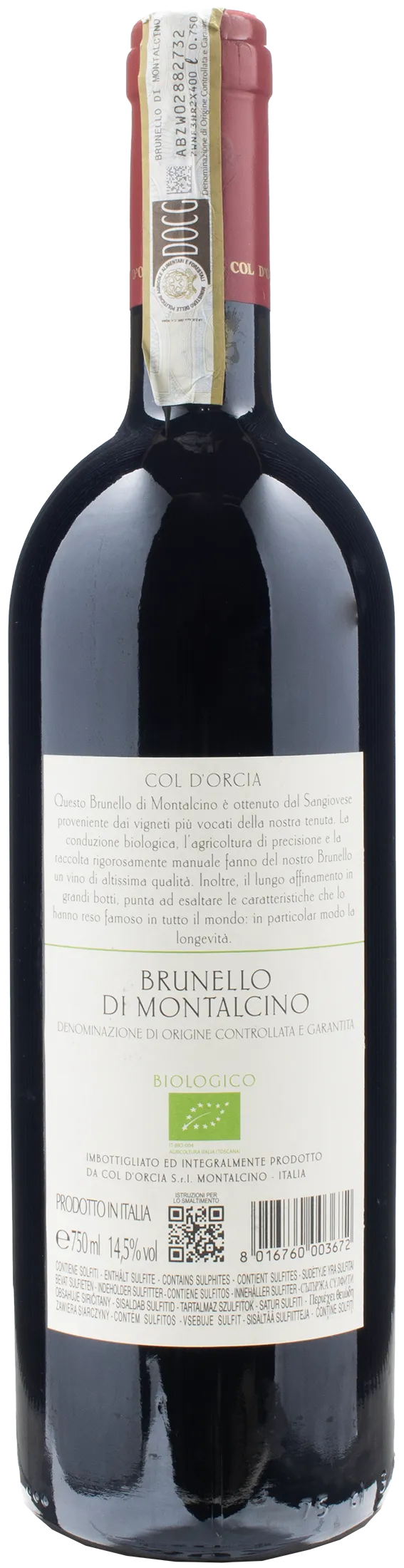 Col D'Orcia Brunello di Montalcino 2019