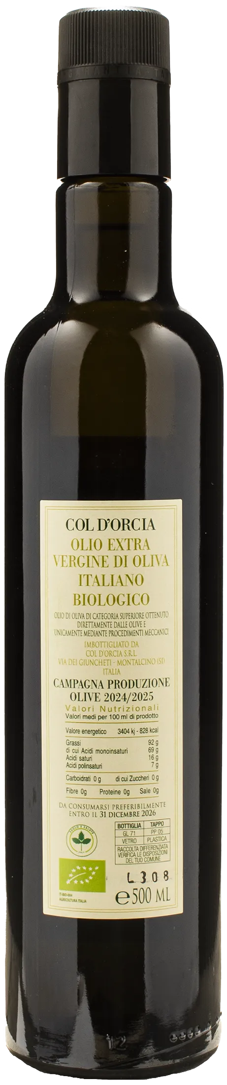 Col D'Orcia Olio Extra Vergine di Oliva 0.5L 2024