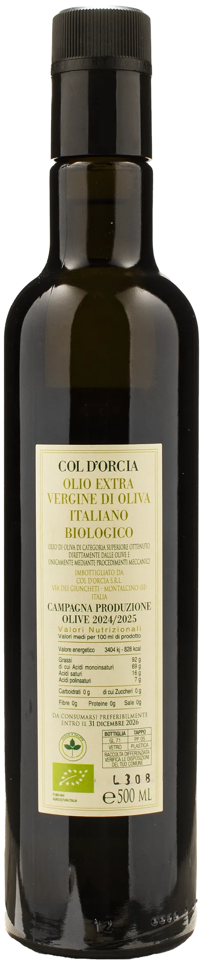 Col D'Orcia Olio Extra Vergine di Oliva 0.5L 2024