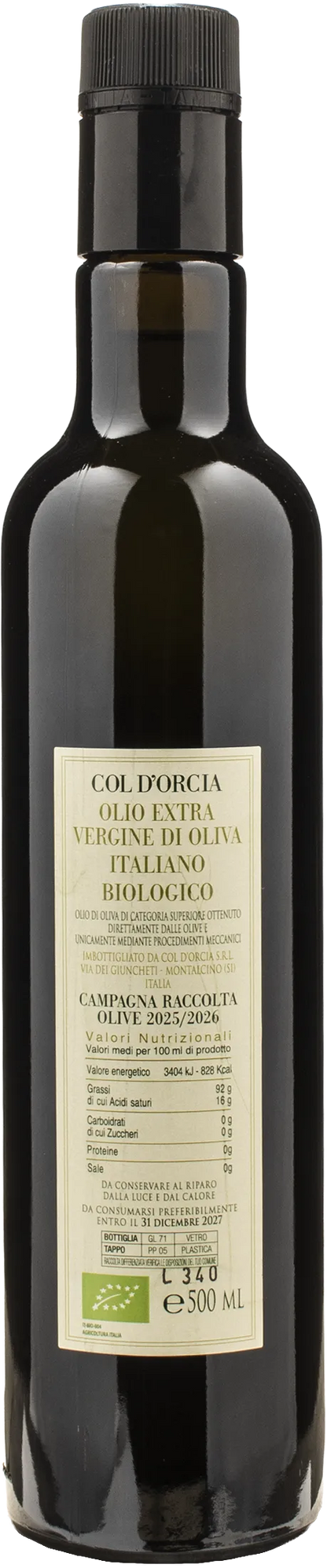 Col D'Orcia Olio Extra Vergine di Oliva 0.5L 2025