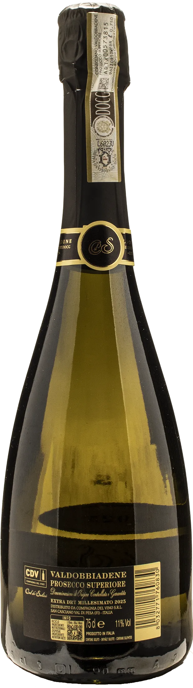 Col de' Salici Valdobbiadene Prosecco Superiore Extra Dry 2025