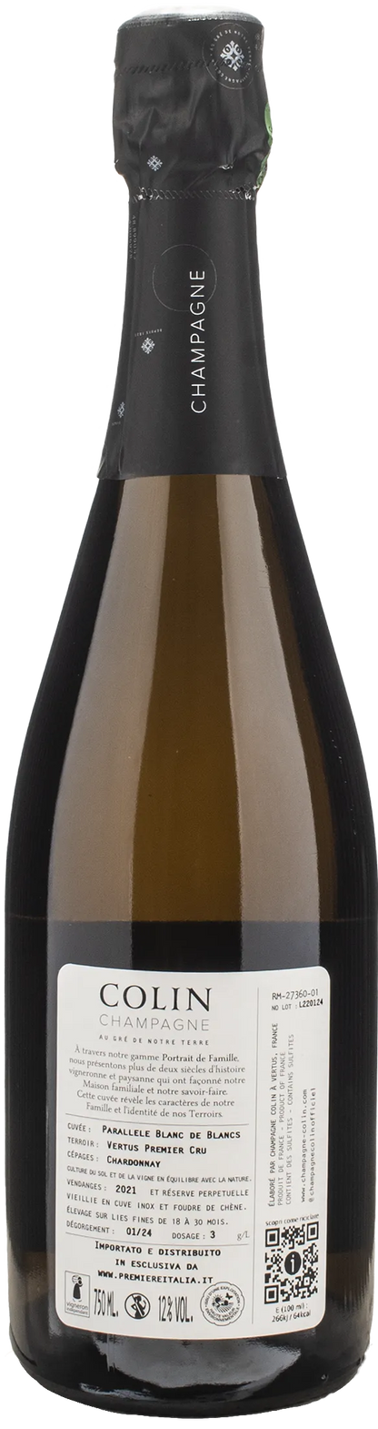 Colin Champagne Parallele 1er Cru Blanc de Blancs Extra Brut