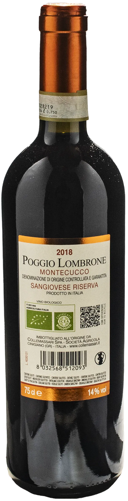 Colle Massari Montecucco Sangiovese Riserva Poggio Lombrone 2018