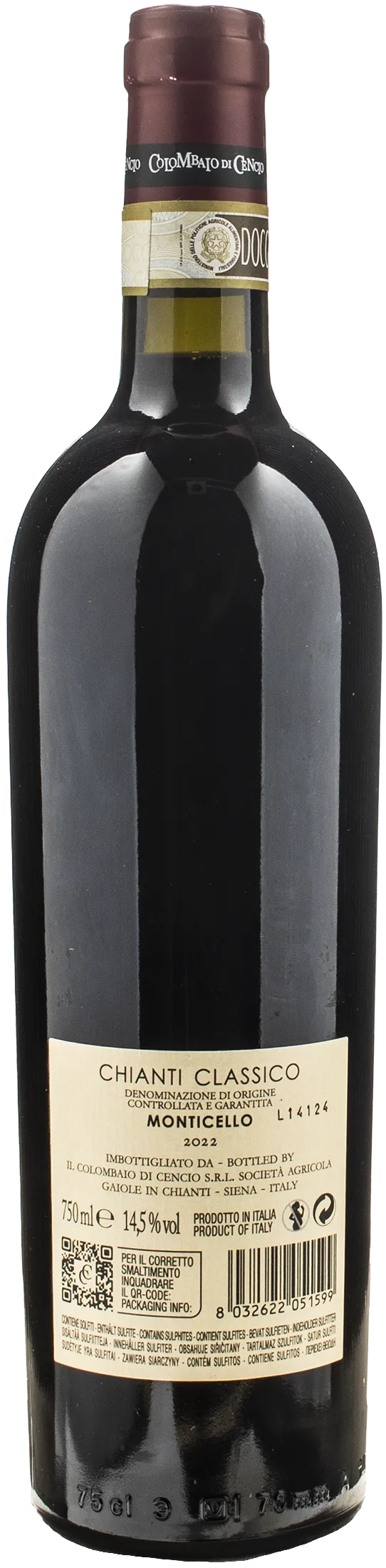 Colombaio di Cencio Chianti Classico Monticello 2022
