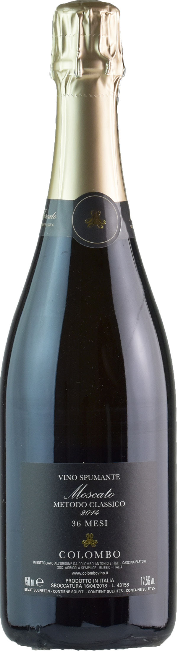 Colombo Moscato d'Asti Metodo Classico 36 mesi 2014