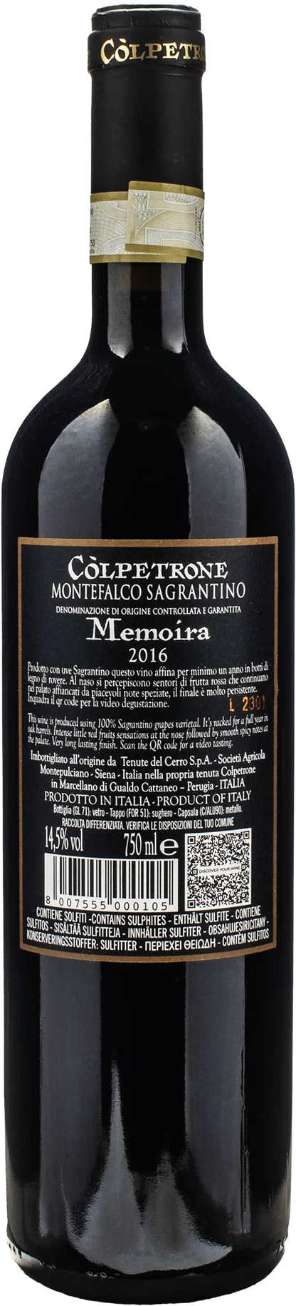 Colpetrone Sagrantino di Montefalco Memoira 2016