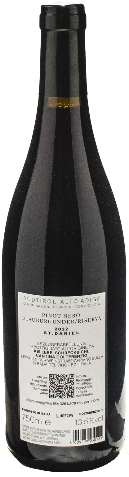 Colterenzio Pinot Nero St. Daniel Riserva 2022