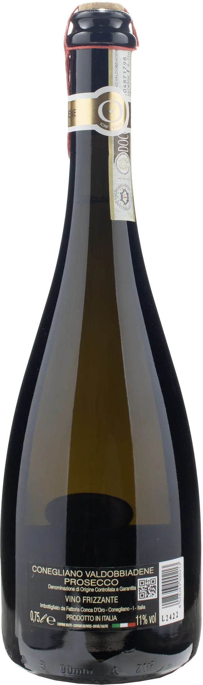Conca d'Oro Conegliano Valdobbiadene Prosecco Frizzante Tappo Spago