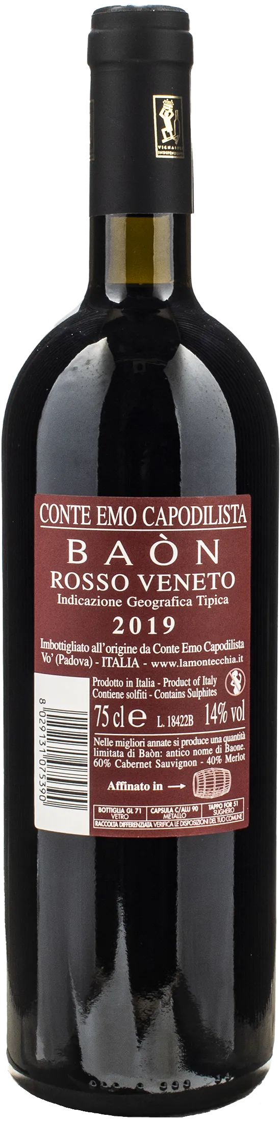 Conte Emo Capodilista Baòn Rosso 2019