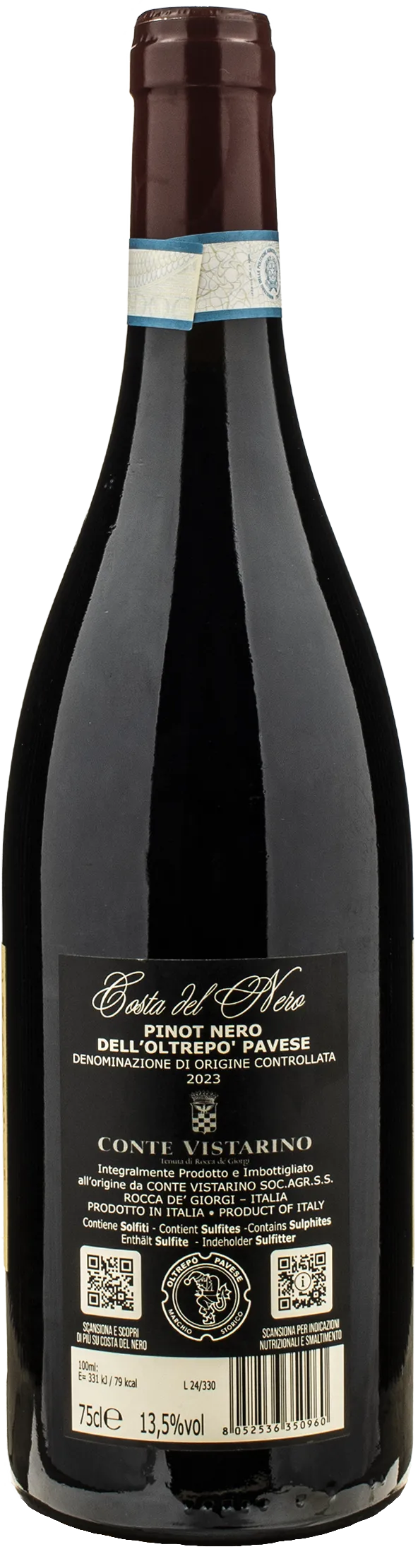 Conte Vistarino Pinot Nero Oltrepo Pavese Costa del Nero 2023