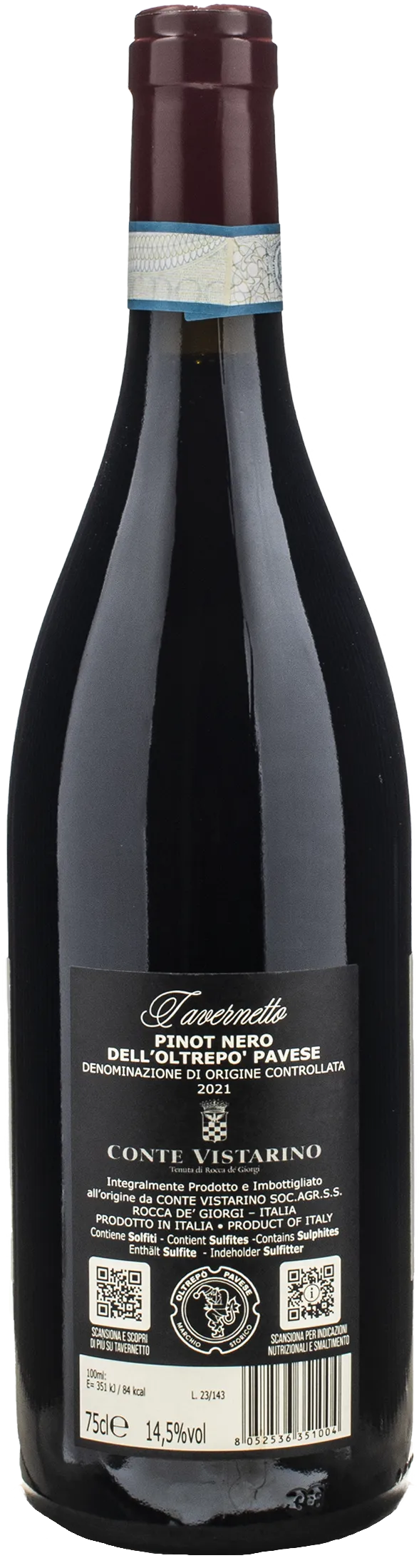 Conte Vistarino Tavernetto Pinot Nero 2021