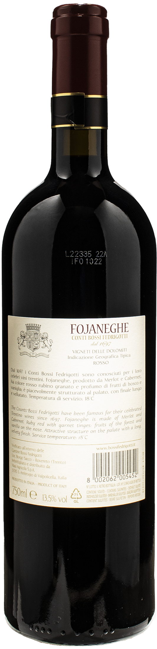 Conti Bossi Fedrigotti Fojaneghe 2017