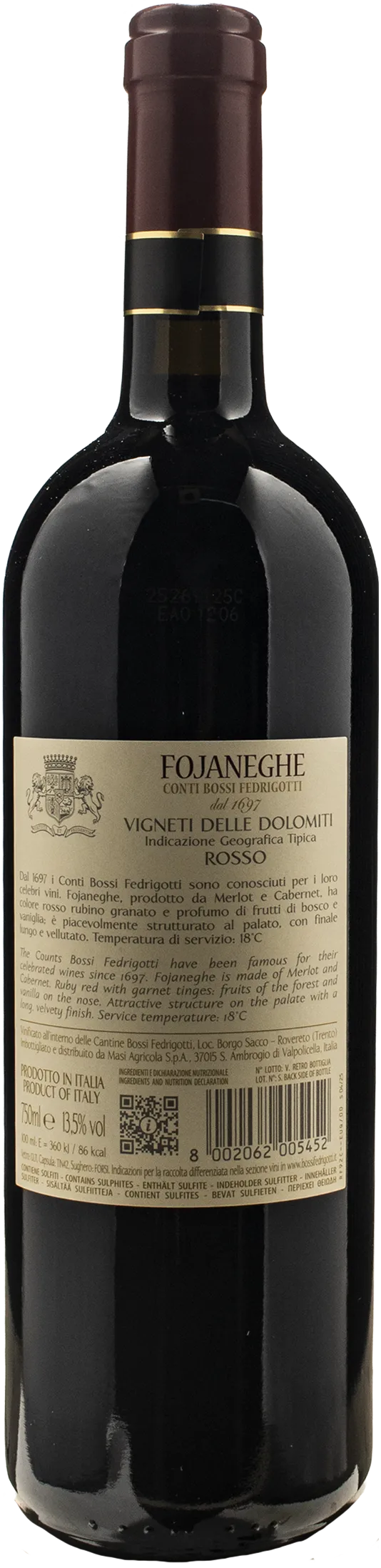 Conti Bossi Fedrigotti Fojaneghe 2018
