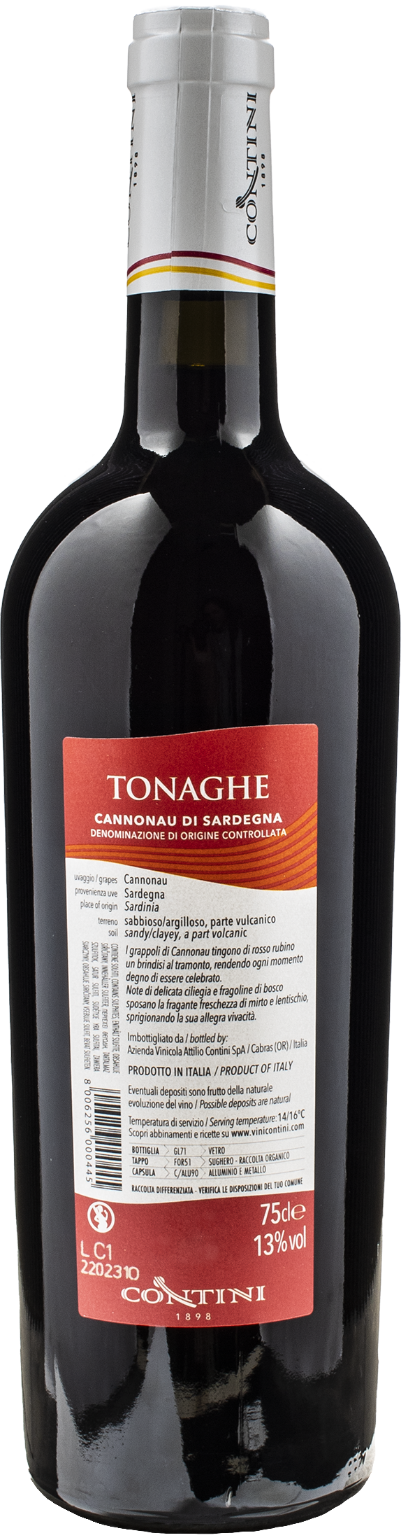 Contini Cannonau di Sardegna Tonaghe 2022