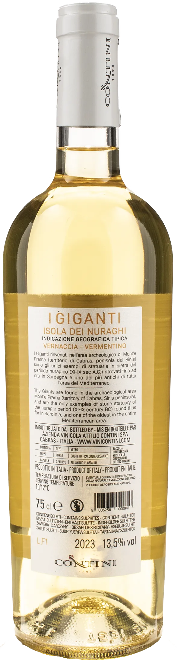 Contini I Giganti Bianco Isola dei Nuraghi Vernaccia Vermentino 2023