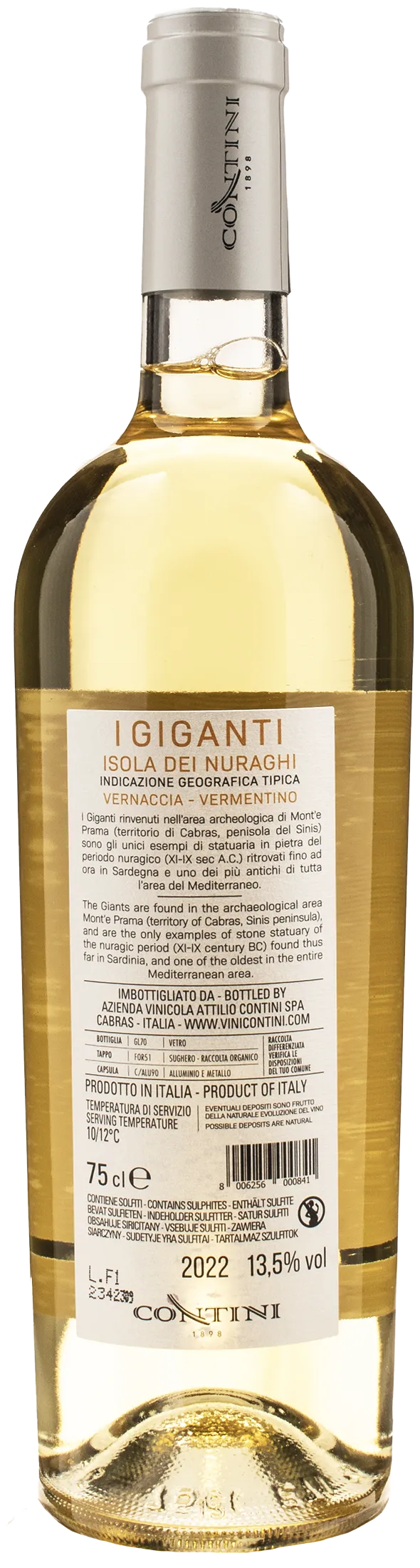 Contini I Giganti Bianco Isola dei Nuraghi Vernaccia Vermentino 2022