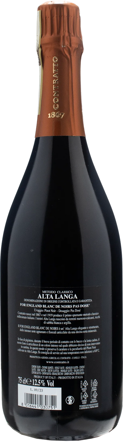 Contratto Alta Langa For England Blanc de Noir Pas Dosé 2019