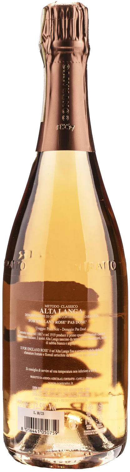 Contratto Alta Langa For England Rosé Pas Dosé 2019