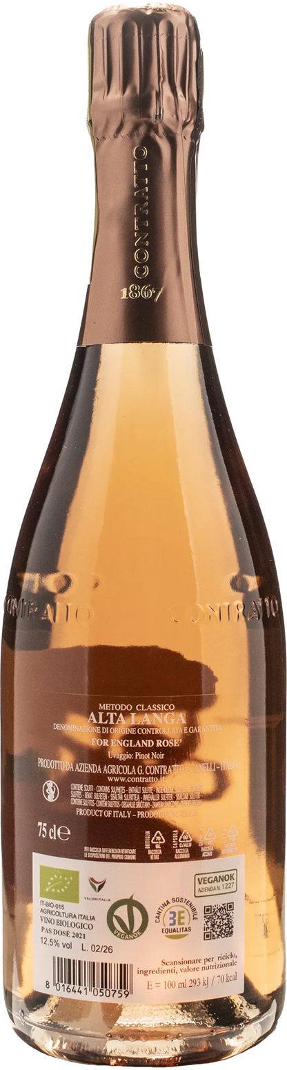 Contratto Alta Langa For England Rosè Pas Dose 2021