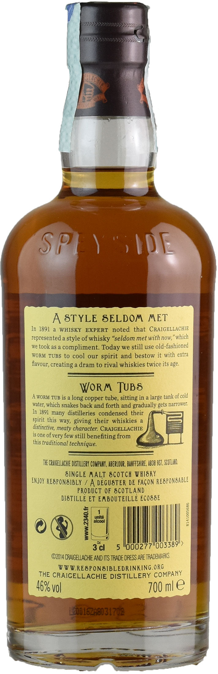 Craigellachie Single Malt Scotch Whisky 13 Y.O.