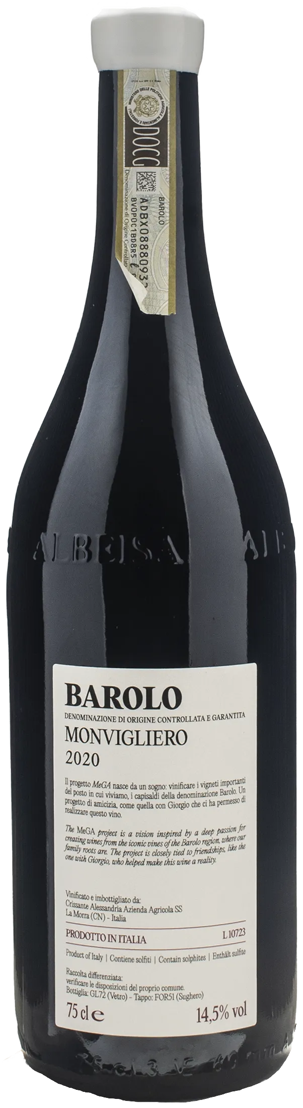 Crissante Alessandria Barolo Monvigliero 2020
