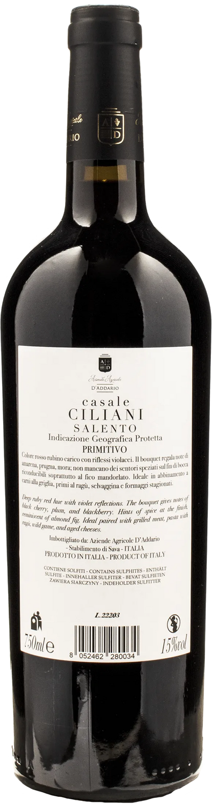D'Addario Negramaro-Primitivo Casale Ciliani 2021