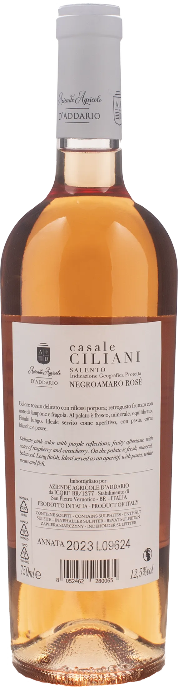D'Addario Negroamaro Rosè Casale Ciliani 2023